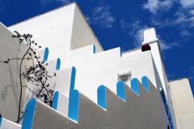 RTW00127 Traditional blue and white greek house